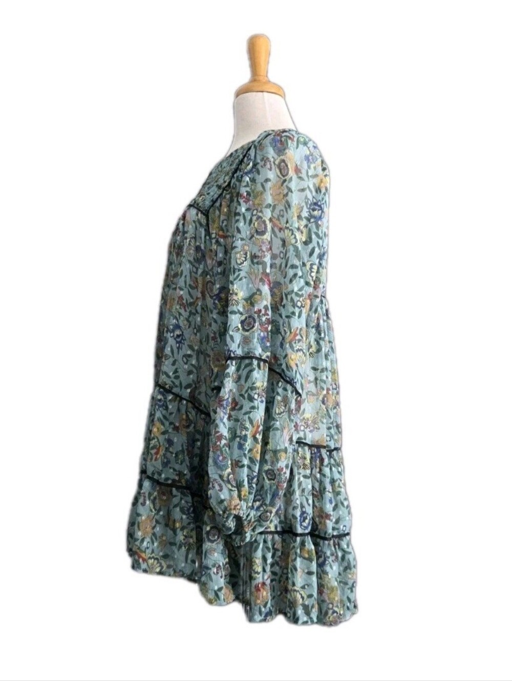 Free People Free Swinging Mini Dress Women's L Bohemian Beach - Picture 5 of 8